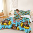 thumbnail image 3 of spefrowx Cartoon Summer Gorilla Twin Bedding for Teens, Kawaii Duck Pool Bedding Comforter Set, Reversible, 7 Pieces, 3 of 6