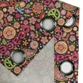 thumbnail image 3 of Ambesonne Groovy Grommet Curtain Single Panel, Hippie Paisley Leaves, 50"x60", Multicolor, 3 of 5