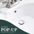 thumbnail image 2 of Desagüe emergente cromado para lavabo de baño KENES con rebosadero, 2 of 9
