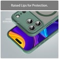 thumbnail image 6 of for iPhone 17 Pro Max Case Magnetic Phone Case Compatible with MagSafe, Soft TPU Bumper Hard Translucent Matte Back Slim Fit Shockproof Protective Case Cover for Men Women Girls - Green, 6 of 8