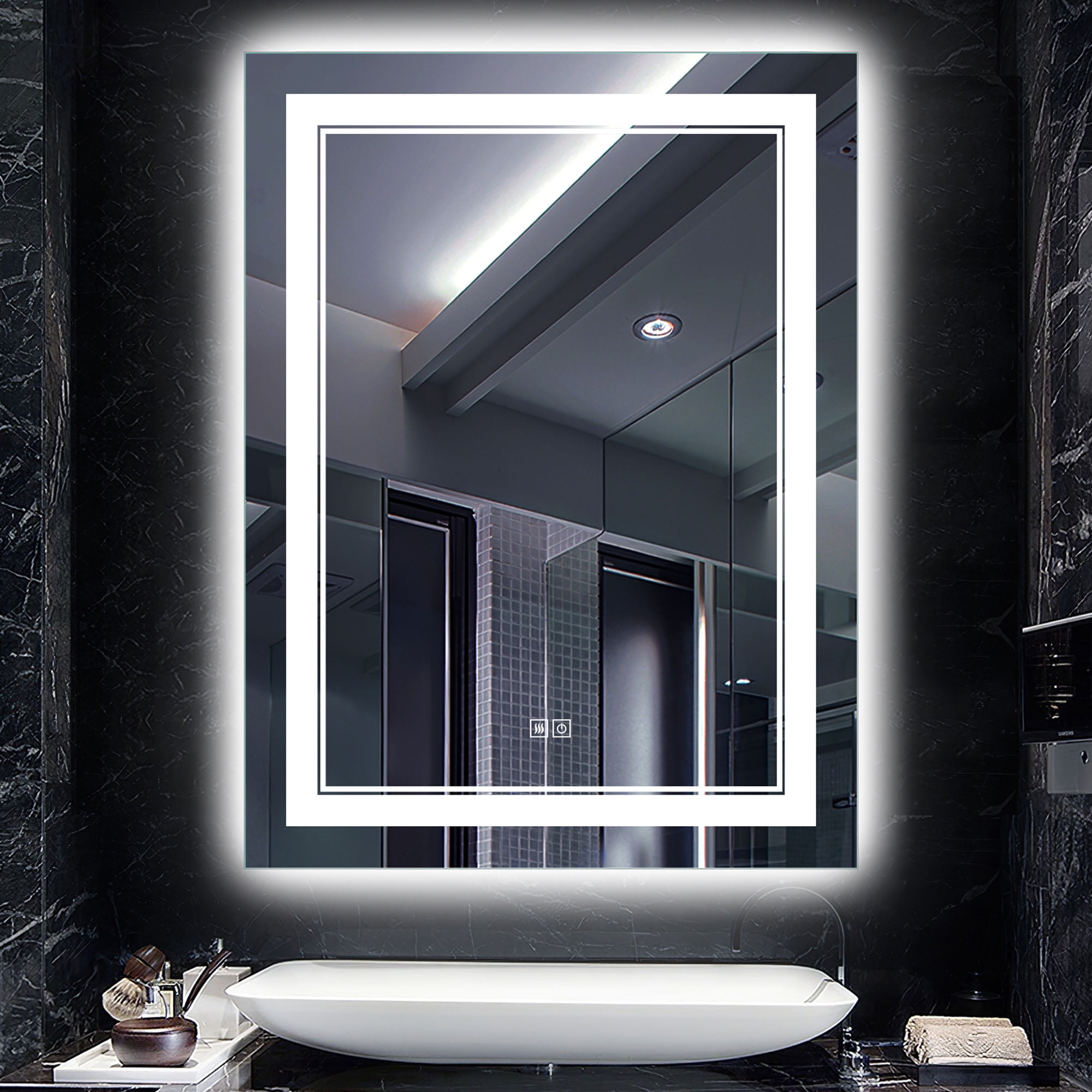 Details about   Mirror Wall Bathroom LED Lamp Vanity Makeup Light Lighted Dressing Anti Fog Room 