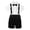 White, variant on REDARER Boys Summer Short Sleeved Shirt Suspenders Shorts Bow Tie 4PC Children Performance Suit,3-4 Years
