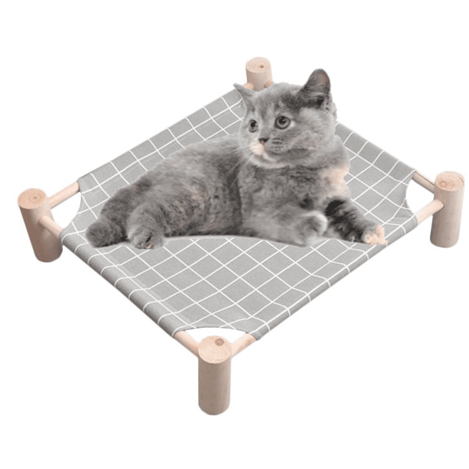 LECHONG Cat and Dog Hammock Bed，Cat Elevated Cooling Outdoor Bed for