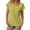 Yellow Shirts, variant on CAIVO Women Shirts Casual Solid Color Blouse Jacquard Hollow Short Sleeve Tops Summer Relaxed Fit Back To School Dailywear