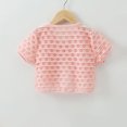 thumbnail image 3 of WIBACKER 1-8T Toddler Kid Knit Cardigan Shrug Girls Short Sleeve Pearl Flower Bolero Shoulder Jacket, 3 of 6