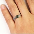thumbnail image 6 of JeenMata Nature Inspired 0.50 Carat Natural Green Moss Agate Solitaire Engagement Ring - Forest Ring - 18K White Gold Plating for Women, 6 of 11