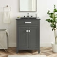 thumbnail image 6 of Sink Vanity Cabinet, Wood, Grey Gray Black, Modern Contemporary Urban Design, Hotel Bedroom Bathroom Master Suite Guest, 6 of 10