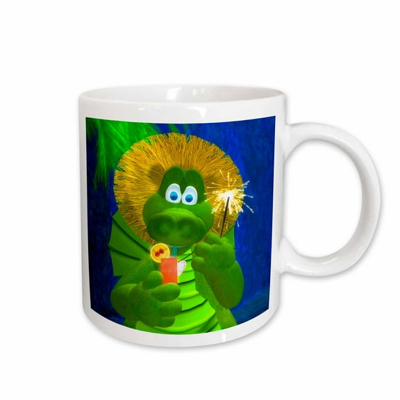 3drose, Drolly Dragons Happy Dragon, 15oz Mug