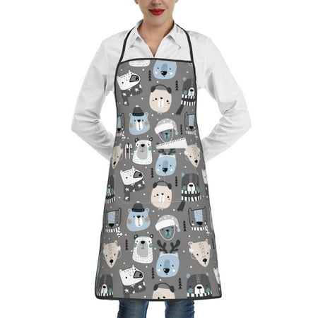 

Sikiie winter Scarf cute beer Aprons for Kitchen Cooking Aprons Chef Apron for Men Women Chef
