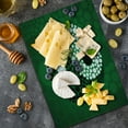 thumbnail image 5 of Ying Yang Cutting Board, Digital Style Yin Yang Form Nature Themed Dots Print, Decorative Tempered Glass Cutting and Serving Board, Large Size, Green Black White, by Ambesonne, 5 of 5