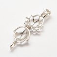 thumbnail image 2 of 20 pc Brass Diffuser Locket Pendants Cage Pendants Lotus Cadmium Free & Nickel Free & Lead Free Platinum 20x14x9mm Hole: 3x4mm inner size: 10mm, 2 of 2