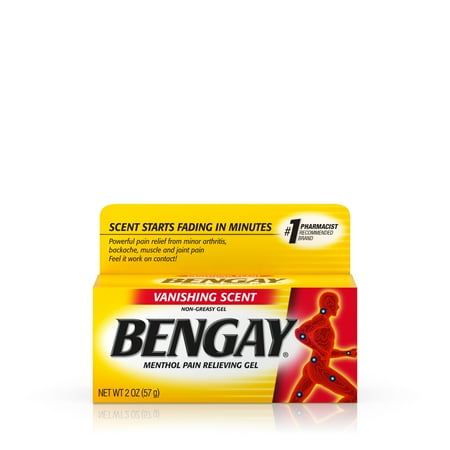 Vanishing Scent Bengay Non-Greasy Pain Relief Gel, 2 (Best Pain Relief Gel For Muscle)