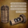 thumbnail image 3 of YAHHU Retro Da Vinci Code Cylinder Lock Valentine's Day Gift Box Birthday Anniversary Cryptex with Hidden Rings Copper Exquisite Edition 5.9 inches / 15 cm, 3 of 5