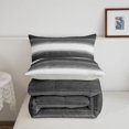 thumbnail image 5 of Homewish Gray Horizontal Stripes Twin Comforter Sets,Aesthetic Artwork Bedding Set,Light Gray Reversible,2-Piece,1 Comforter and 1 Pillowcase, 5 of 7