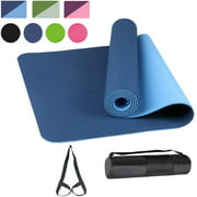 Yoga Mat, TPE Non-Slip Pro Yoga Mats 6MM for Women and All Yoga Lovers, Pilates&Floor Exercise(72" *24")