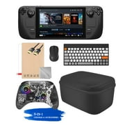 Valve Steam Deck 256GB Handheld Console, 7-inch Touchscreen, 1280x800 Resolution, Ergonomic Design, Mytrix Zero-Kirin Wireless Pro Controller, Black Carrying Case, 7 Accessories: 8 in 1 Bundle