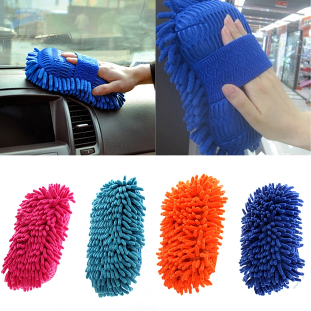 New Super Soft Mitt Microfiber Car Wash Washing Cleaning Glove Random Color 