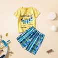 thumbnail image 2 of Wamejoo Boys Summer Outfits Baby Boy Toddler Boy Outfits Dinosuar Prints T Shirt Tops Shorts Set 12 18 24 Month 3T 4T 5T 6T 7T, 2 of 6
