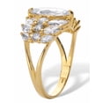 thumbnail image 2 of PalmBeach Jewelry Marquise Cut Cubic Zirconia Engagement Ring 4.44 TCW in Yellow Gold-Plated or Platinum- Plated Sterling Silver, 2 of 5