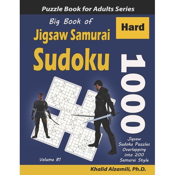 Logic Puzzles for Adults Big Book of Jigsaw Samurai Sudoku: 1000 Medium