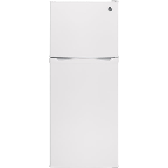 GE® Energy Star® 11.6 Cu. ft. Top-Freezer Refrigerator ADA-compliant Model GPE12FGKWW in White Color