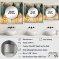 thumbnail image 4 of Designart "Forest Chevron Fantasy" 0 Gray Large Square Mirror - Square Bedroom Mirror Printed Wall Decor - Glam Square Printed Wall Mirror Art, 4 of 5