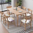 thumbnail image 6 of Butterfly and Flower Seat Covers for Dining Room Chairs Set Of 6,Stretch Printed Washable Chair Seat Cover with Elastic Ties and Button,Removable Waterproof Couch Cushion Covers, 6 of 6