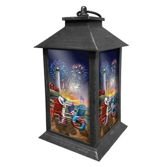 Pebble Lane 84117-LC 11 in. Nemo LED Candle Lantern - Blue