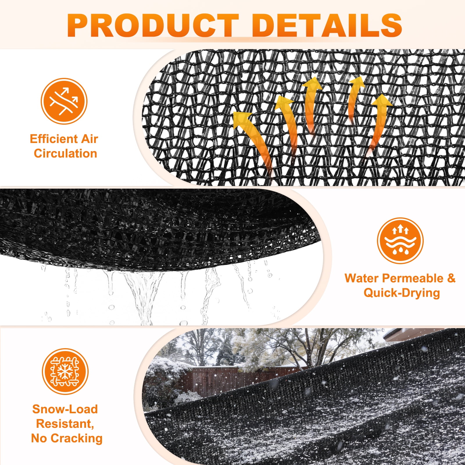 Uxcell 40% Sun Shade Cloth for Garden, HDPE 10x13 FT Sun Shade Net with Reinforced Grommets for Patio/Greenhouse [Black]
