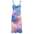 thumbnail image 5 of Purple Blue And Gold Wave Sleeveless Dress for Women Clothing Female Women's Summer Skirt, 5 of 7
