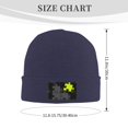 thumbnail image 3 of ZICANCN Game Jigsaw Piece Knit Beanie Hat , Winter Cap Soft Warm Classic Hats for Men Women Navy Blue, 3 of 8