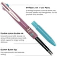 thumbnail image 3 of Retractable Gel Ink Pens: Multi Colored 0.5mm Fine Point 2 in 1 Colorful Click Pen Assorted Color 4ct No Smear & Bleed for Smooth Writing Journaling Drawing Notetaking, 3 of 7