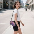 thumbnail image 5 of FORMRS Mini Crossbody Bag for Women Adjustable Shoulder Rope Travel Casual Phone Purse, Light Purple Flowers, 5 of 7