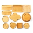thumbnail image 2 of Bandeja de bambú para macetas con flores carnosas, mosaico de bambú para hacer uno mismo, base de bambú con forma de embrión, posavasos, 2 of 5