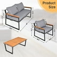Zimtown 4Piece Outdoor Patio Furniture Set for Backyard, Steel Frame