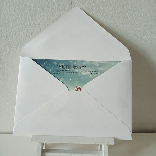 Sobre 16*11cm Sobre blanco Sobre 120g Sobre de papel kraft blanco para tarjetas de felicitación