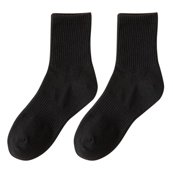 WMNTST Womens Ribbed Socks Breathable Sports Socks Sweat Absorbent Solid Color Running Above Ankle Sock