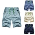 thumbnail image 4 of Lovskoo Men's Casual Comfy Shorts Athletic Plus Size Cotton Sweat Shorts Printed Summer 2024 Shorts Loose Straight Leg Shorts Sky Blue 4XL, 4 of 4