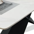 thumbnail image 5 of Furniture of America Escando Ceramic Top X-Shaped Dining Table in Black, 5 of 5
