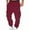 Wine, variant on CFLVAEK Big and Tall Mens Sweatpants with Pockets Thermal Fall Winter Workout Pants Casual Drawstring Elastic Waist Sweatpant Elastic Bottom Joggers Khaki S