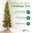 thumbnail image 3 of Home Heritage Corner 5 Foot 100 LED Pre-Lit Artificial Christmas Tree, Green, 3 of 9