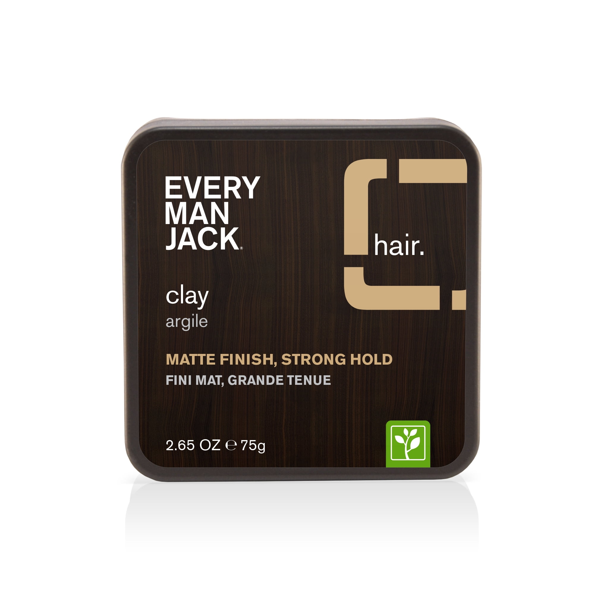 Every Man Jack Fragrance Free Hair Styling Clay for Men, Naturally