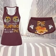 thumbnail image 2 of Women‘s Printing Short Sleeve Shirts Set Halloween Drawstring Shorts Set EAN13, 2 of 5