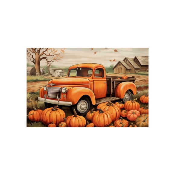 TIELUTT Fall Pumpkin Door Mats Fall Welcome Mats Truck Pumpkin Fall Farmhouse Fall Fuzzy Area Rugs Large Throw Blanket Light Blanket Throw Sofa Throws for Couches Extra Large Fall Outdoor Blanket