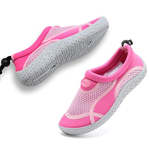GLOBTOUCH Boys Girls Water Shoes Toddler Breathable Running Sneakers Sandals Pool Beach Athletic Slip on Aqua Sock