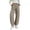 Brown, variant on Pants for Women Button High Waisted Grid Straight Wide Leg Palazzo Casual Comfy Trousers with Pockets
