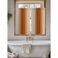 thumbnail image 4 of Dark Burnt Orange Grey Ombre Bathroom Window Curtain, Farmhouse Gradient Minimalist Light Filtering Coffee Kitchen Curtains, Bedroom Living Room Curtains 2 Panel 84"x54", 4 of 6