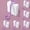 Purple 6PCS, variant on Eight Character Pull Rope Open Back Pull Home Fitness Elastic Rope Pull Belt Yoga 8 Character Puller
