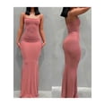 thumbnail image 2 of Raccmtaty Women's Solid Color Cami Dress Sleeveless Spaghetti Strap Bodycon Long Dress Summer Party Dress, 2 of 7