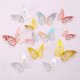 thumbnail image 3 of Mariposa hueca 3D imitación hueca de metal mariposa decoración de pared hogar sala de estar pegatina de decoración de mariposa tridimensional, 12 piezas de oro brillante, 3 of 4